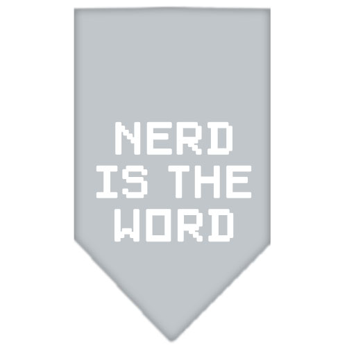 Nerd is the Word Screen Print Bandana Grey Large